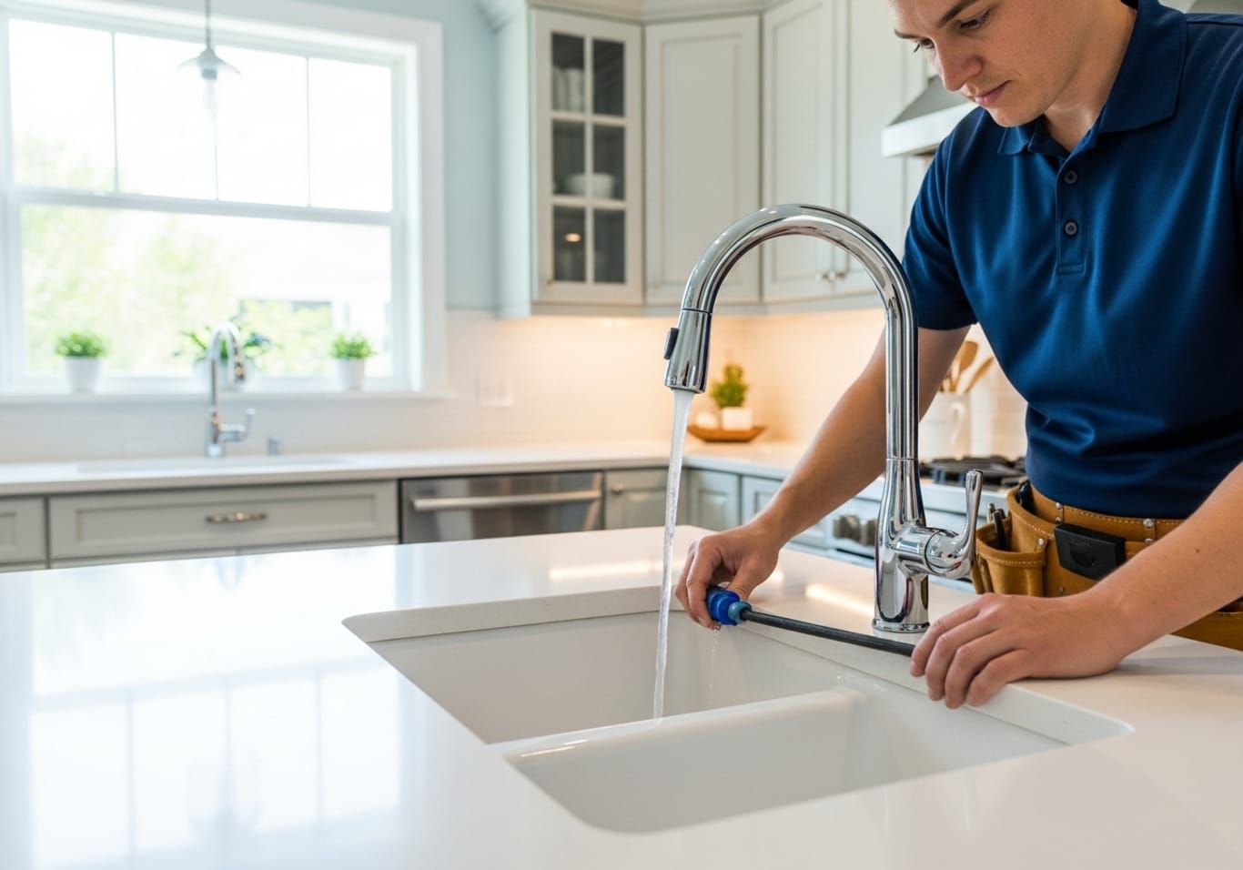 Palm Beach County family with reliable hot water and clean-flowing plumbing